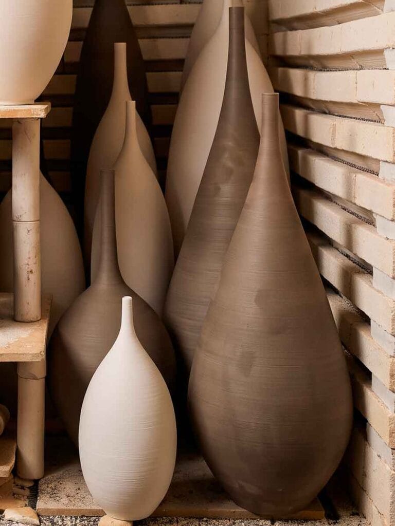 Unfired stoneware piece before kiln loading — Durao Studio Buenos Aires