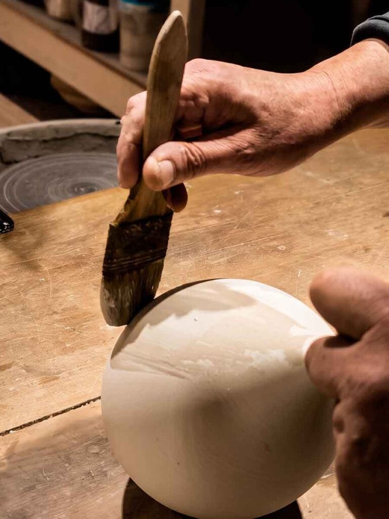 Fernando Durao making one of a kind ceramic art in his Buenos Aires studio — each piece thrown individually on the wheel