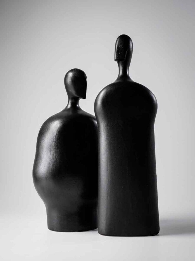 One of a kind ceramic sculpture — Moradores series by Fernando Durao, handmade stoneware Buenos Aires