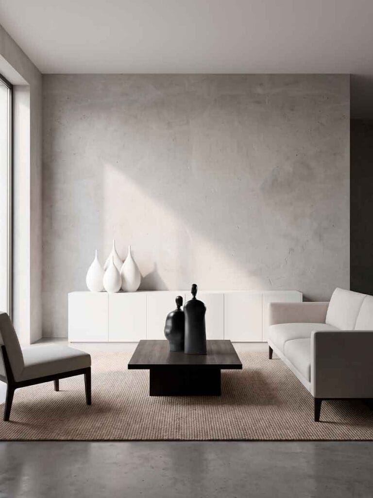 Ceramic art for interior design — Unikas Quartz and Moradores collections in contemporary residential interior