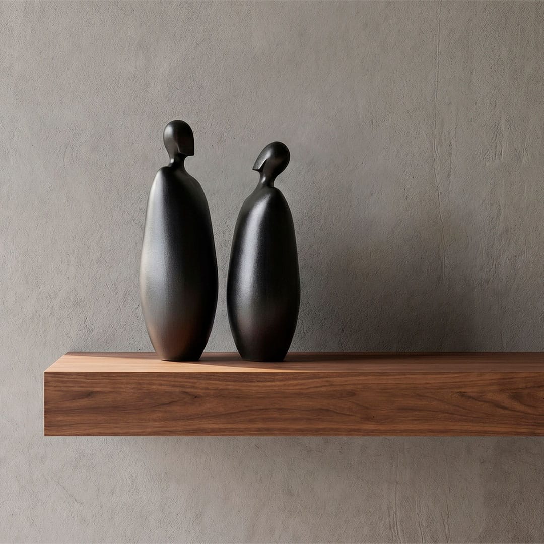 Wheel-thrown figurative stoneware sculpture — one of a kind ceramic art, Durao Studio