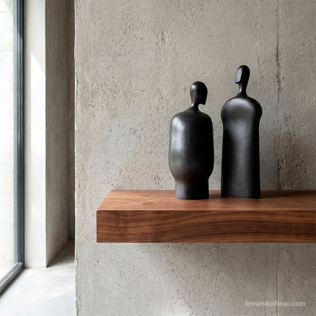 Abstract ceramic sculpture handmade — Moradores #239 by Fernando Durao, studio pottery Buenos Aires
