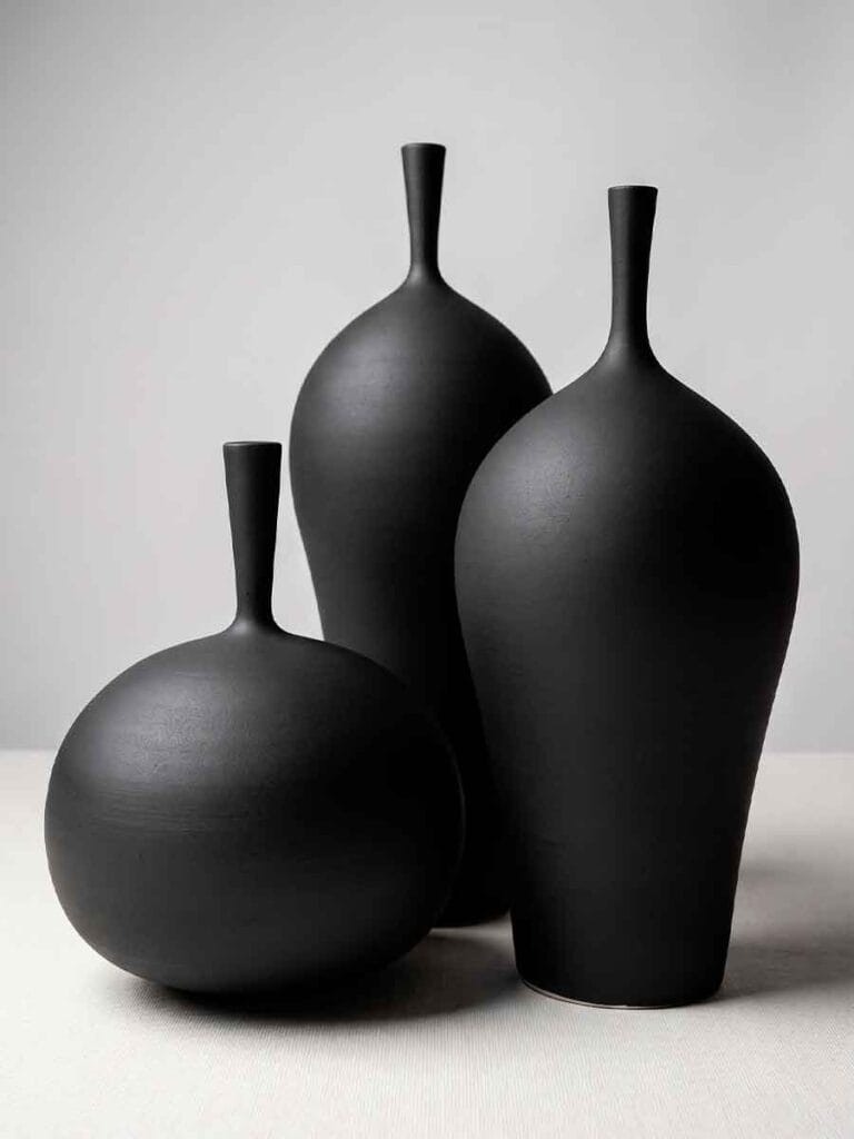 One of a kind ceramic art — handmade stoneware vase by Fernando Durao, Durao Studio Buenos Aires
