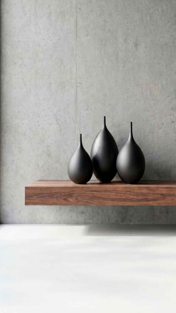 Handmade ceramic vases styled for interior design — Durao Studio